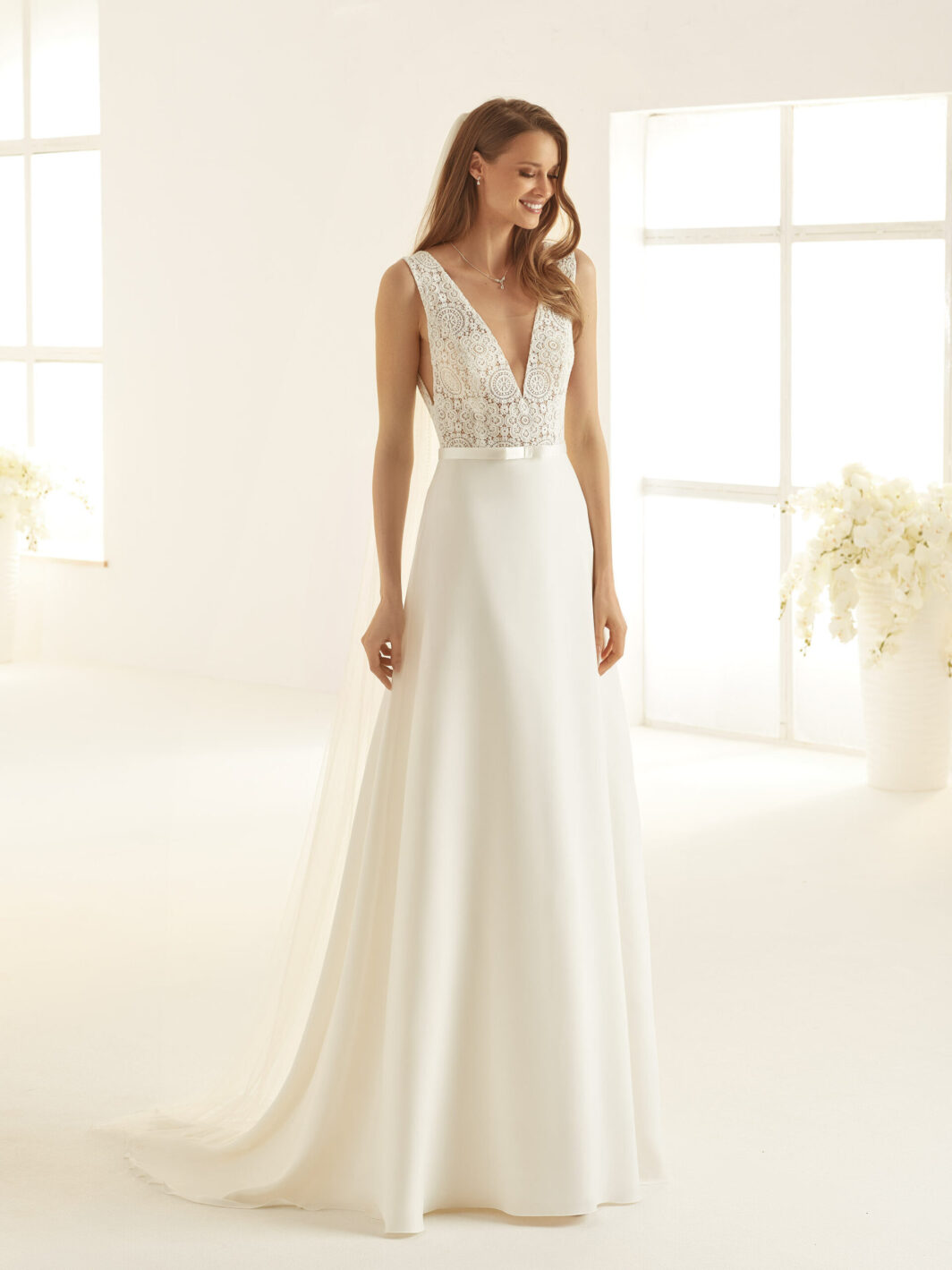 Fit and Flare Brautkleid im Boho Stil