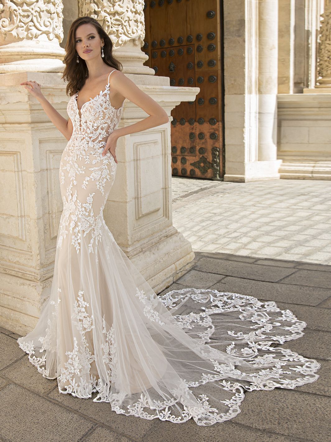 Alice Fit and Flare Brautkleid mit Spitze und langer Schleppe PRETTY YOU