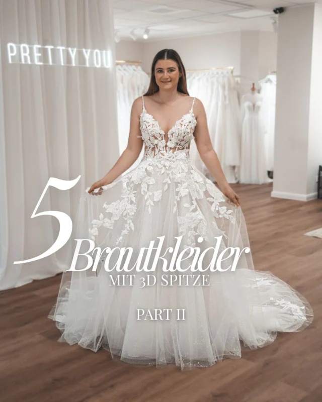 🤍 3D Spitze - Part II🤍

3D Spitze bei Brautkleidern ist weiterhin im absoluten Trend auch für die Kollektion 2026. Egal ob bei A-Linien, Fit and Flare oder fließendem Chiffonrock - wir lieben die besonderen Details 🌸

Bist du auf der Suche nach deinem Brautkleid? Dann probier dich bei uns in absoluter Privatsphäre durch verschiedene Stile von internationalen Top Designern 🤍

Alle freien Termine sowie verfügbare Kleider findest du auf unserer Website unter www.prettyyou-brautmode.de (Link in Bio) 🤍

#Brautmode #Brautkleider #Stade #Hamburg #Bremen #Cuxhaven #Oldenburg #Bremerhaven #Brautkleid #heiraten #Hochzeit #Bridetobe #Braut2026 #Braut2025 #heiratenincuxhaven #heirateninoldenburg #heirateninbremen #heirateninstade #heirateninbremerhaven #trends #verlobt #verlobung #bridetobe #cleanebrautkleider #2026